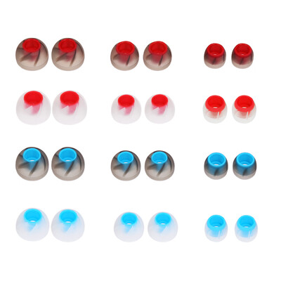 

12 Pairs 24 PCS L M S 45mm Soft Silicone In-Ear Earphone Covers Earbud Tips Earbuds Eartips Dual Color Ear Pads Cushion for Headp