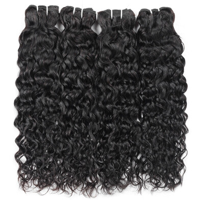 

Allove 9A Brazilian Human Hair Weave Water Wave Hair 4 Bundles