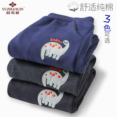 

Yu Zhaolin YUZHAOLIN self-support lightning delivery childrens pants boys 95 cotton spring&autumn casual pants baby trousers children sports pants dinosaur Navy 150