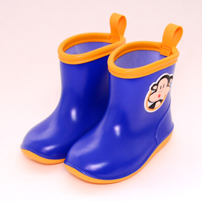 

PaulFrank big mouth monkey cute cartoon short tube waterproof men&women children rain boots PFR201 cartoon dark blue 30