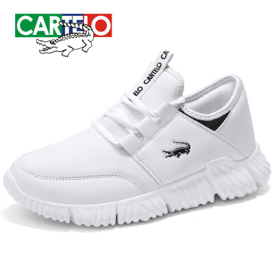 

Cartier crocodile fashion running sports casual mens shoes mens wild low to help non-slip wear Korean version of the trend 0049 white 42