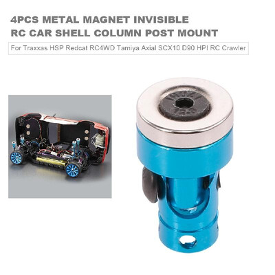 

4pcs RC Car Shell Column Post Mount Metal Magnet Invisible for Traxxas HSP Redcat RC4WD Tamiya Axial SCX10 D90 HPI RC Crawler