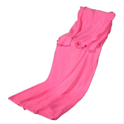 

Oversized Soft Fleece Blanket with Cuddle Sleeves Lightweight Wearable Deluxe Functional Blankets Portable Travel Sofa Throw Winte