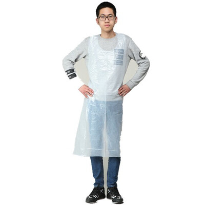 

100pcslot disposable apron Pure Color Disposable Neck Strap Apron Waterproof Restaurant&Home Kitchen Apron