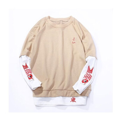 

Hip-hop personality Chinese style sweater GAI Ye with the long-sleeved retro embroidery national tide clothes couple tide