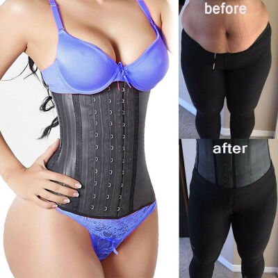 

SLIMBELLE Womens Latex Underbust Training Cincher Workout Waist Trainer Corset Body Shaper Black