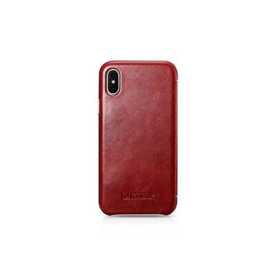 

New Original ICARER for iPhone Xs Handmade Retro Genuine Leather Case For iPhone Xs Vintage Leather Case For iPhoneX Xs Flip Cover