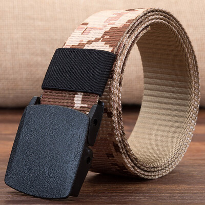 

Canvas Belt for Men Outdoor Leisure Nylon Plastic Button Canvas Belt Knitted Trousers Belt