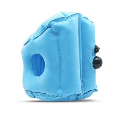 

Travel Pillow Inflatable Pillows Air Soft Cushion Trip Portable Innovative Products Blue  Push Type