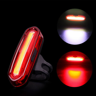 

USB Rechargeable Bicycle Rear Light Cycling LED Taillight Waterproof Red&White
