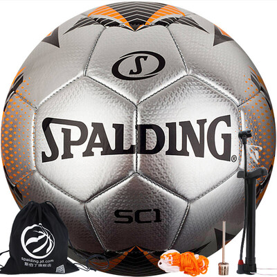 

SPALDING sc1 series silver black orange three-color machine stitching football 64-957Y