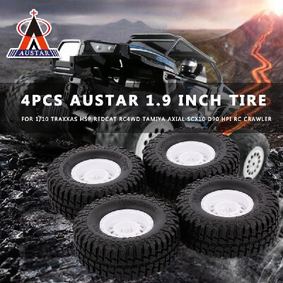 

4pcs AUSTAR 100mm 19 Inch Rim Rubber Tyre Tire Wheel for 110 RC Car Traxxas HSP Redcat RC4WD Tamiya Axial SCX10 D90 HPI RC Rock