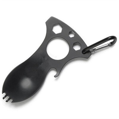 

Outdoor Tableware Spork Spoon Wrench Can bottlr Opener edc gear Tool Camping Picnic Stainless steel Spoon Fork tools Fork