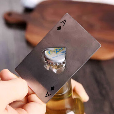 

Poker Ace of Spades Beer OpenerStainless Steel Playing Card Bottle OpenerMini Wallet Openers Bar Cooking Tools