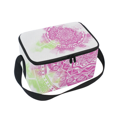 

ALAZA Mandala Graphic Design Lunch Box Insulated Lunch Bag Large Cooler Tote Bagfor Men Women