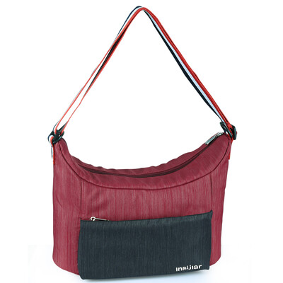 

Universial Stroller Organizer Bag Diaper Bottle Storage Bag Cup Holder with Shoulder Strap Purple