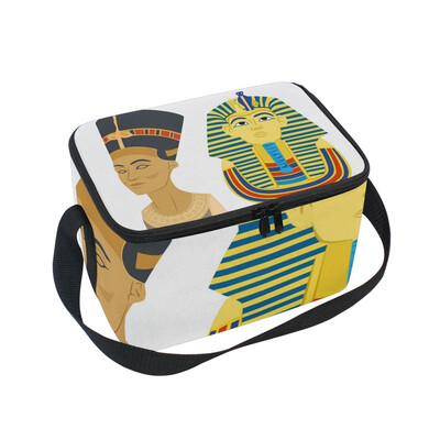 

ALAZA Lunch Box Egypt Design Insulated Lunch Bag Large Cooler Tote Bagfor Men Women