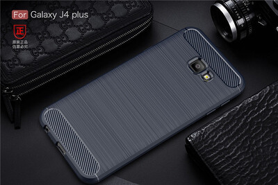 

BONGEM Samsung Galaxy J4 Plus Case with Flexible&Durable Shock Absorption with Carbon Fiber Design
