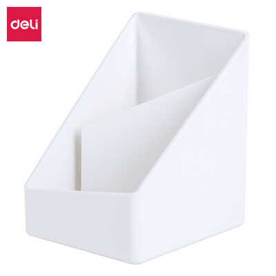 

Deli deli music fashion 2 grid desktop storage box trapezoidal multi-function pen holder storage white 8911