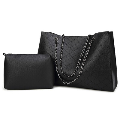 

Women Fashion Rhomboids Bag PU Leather Chain Bag for Ladies Large Shoulder Bag Women Tote Bag with a Purse
