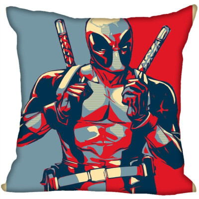 

Deadpool Pillow Cover Bedroom Home Office Decorative Pillowcase Square Zipper Pillow Cases Satin Fabric No Fade