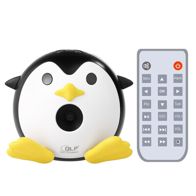 

Q1 Mini DLP Penguin Projector 1080P Beamer 400 Lumen Portable for Home Theater Conference Business US Plug
