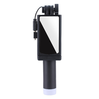 

Mini selfie stick stainless steel rearview mirror folding wire control android phone