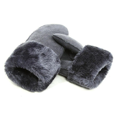 

Women Girl Winter Warm Mittens Gloves Knitted Fleece Lined Thermal Thick Gloves