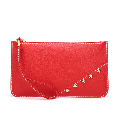 

New Pattern Top-quality PU Leather Pure color Square Shape soft surface Female Wallet Coin bag Gift bag