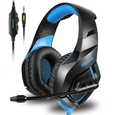 

ONIKUMA K1 Gaming Over-ear Headset 35mm Stereo On-ear Headphones w Retractable Microphone Volume Control Noise Canceling for La