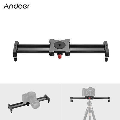 

Andoer 40cm157inch Aluminum Alloy Camera Video Slider Track Rail Stabilizer Max Load 132Lbs for Canon Nikon Sony DSLR Camera