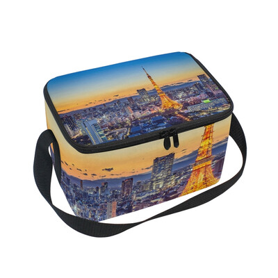 

ALAZA Lunch Box Insulated Lunch Bag Large Cooler Tokyo Japan City Skyline Tote Bag