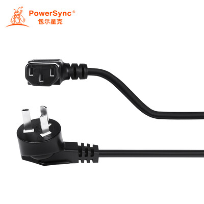 

Baoer Xingke GB 3 plug 90 degree product tail left turn elbow computer host power cord black 1 m MPLC0010