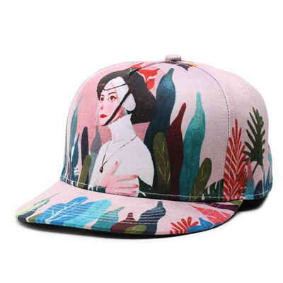 

NUZADA 3D Printing Caps Men Women Couple Hip Hop Cap Spring Summer Autumn High Quality Cotton Material Punk