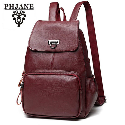 

PHJANE Womens Leather Backpack Casual Daypack Purse Shoulder Bag for Ladies