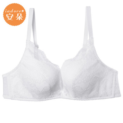 

An Lifangs Anduo sexy lace underwear without steel ring bra to receive the pair of bra bra set HB0131U white WHI 85B