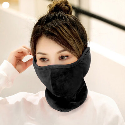 

Bowonik mask earmuffs thickened cold warm breathable winter riding ear protector neck three-in-one black