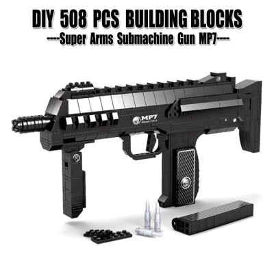 

Plastic DIY 508 PCS Building Blocks Super Arms Gun Toy Assault Rifle Weapon Brick Toys Compatible With Lego For Kids And childr