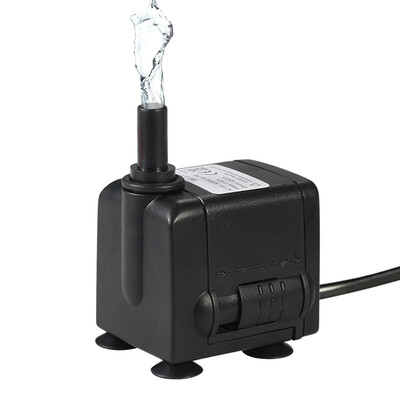 

450LH 6W Submersible Water Pump for Aquarium Tabletop Fountains Pond Water Gardens&Hydroponic Systems with 2 Nozzles AC220-24