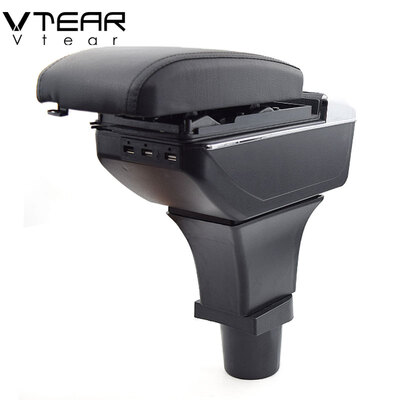 

Vtear For Kia Morning 2015-2018 armrest box USB Charging heighten Double layer central Store content cup holder ashtray accessorie