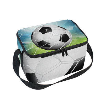 

ALAZA Lunch Box Insulated Football Pattern Lunch Bag Large Cooler Tote Bagfor Men Women