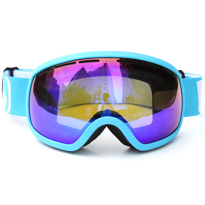 

Skiing Snowboarding Skating Goggles UV Protection Anti-fog Wide Spherical PC Lens Anti-slip Strap Helmet Compatible