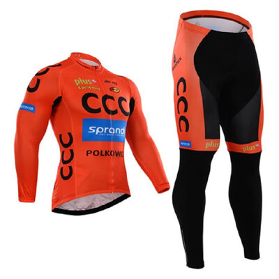 

Cycling jersey 2018 pro team CCC winter thermal fleece cycling clothing set ropa ciclismo invierno bike jersey bib pants kit