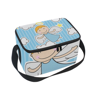 

ALAZA Insulated Lunch Box Angel Baby Lunch Bag for Men Women Portable Tote Bag Cooler Bag