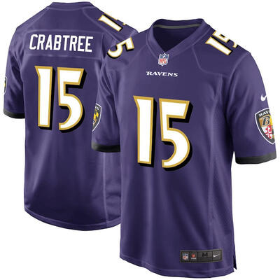 

Mens Football Jersey Baltimore Ravens Michael Crabtree Purple Game Jersey