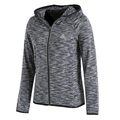 

PEAK womens sweater fall winter new hooded cardigan sports&leisure training jacket jacket DF683062 deep flower gray M code