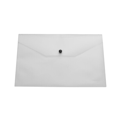 

Clear Plastic File Portfolio Envelope Waterproof Document Holder with Snap Button Closure for A4 Letter Size School Office Busines