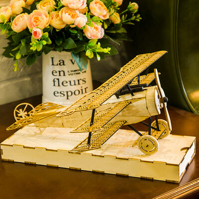 

Dancing Wings Hobby VX11 118 Fokker DRI Wooden Static Airplane Model Display Replica Craft Wood Furnishing Gift for Children and
