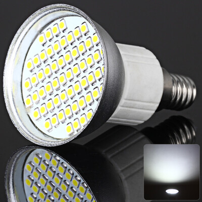 

Sencart E14 4W SMD 3528 60 LEDs White Light Silver Spot Lamp 260LM 6000-6500K