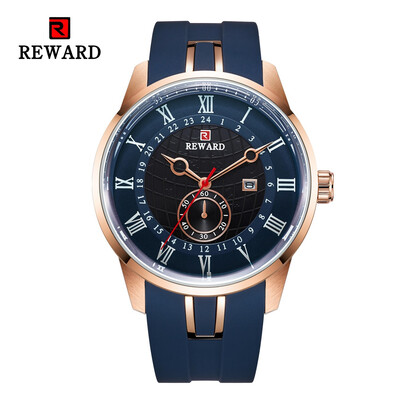 

REWARD 63094 Male Quartz Movement Watch Silicone Strap Fashion Wristwatch